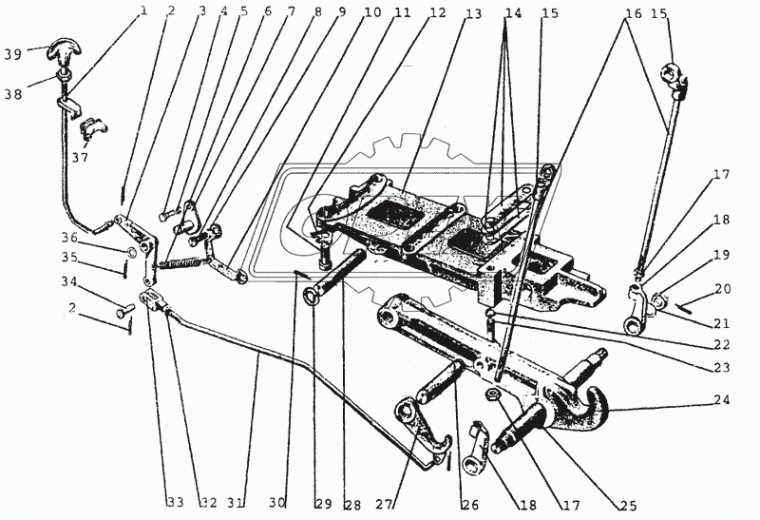 80-2807010 Крюк гидрофицированный прицепной МТЗ РУП